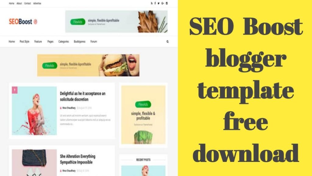 SEO Boost blogger template free download
